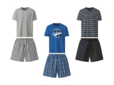 LIVERGY® Herren Pyjama, kurz, mit Rundhalsausschnitt