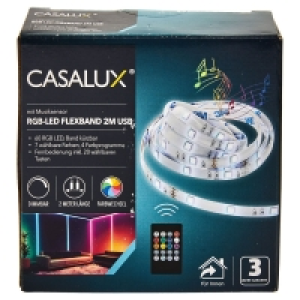 Aldi Süd  CASALUX RGB-LED-Flexband mit Musiksensor, 2 m