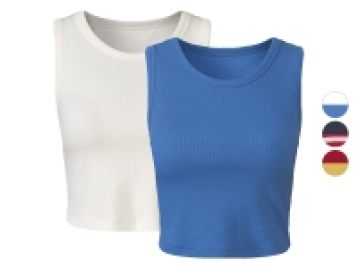 Lidl Esmara® esmara® Damen Crop-Tops, 2 Stück, in Ripp-Qualität