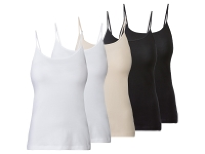 Lidl Esmara® esmara® Damen Spaghettitops, 5 Stück, mit hohem Baumwollanteil