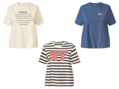 esmara® Damen T-Shirt, aus reiner Baumwolle 3.99 €