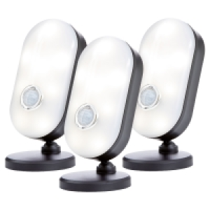 CASALUX LED-Leuchten mit Bewegungsmelder, 3er-Packung