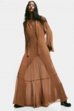 HM  Maxikleid mit Bindekragen