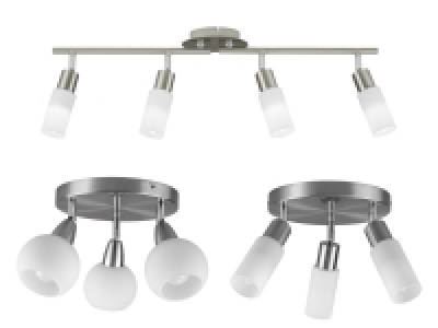 Lidl Livarno Home LIVARNO home Deckenschiene / Rondell, satiniertes Glas, LED