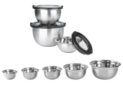 Lidl Ernesto® ERNESTO® Edelstahl-Rührschüssel-Set, stapelbar