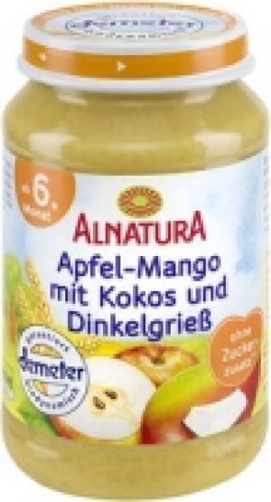 Apfel-Mango mit Kokos und Dinkelgrieß 1.09 €