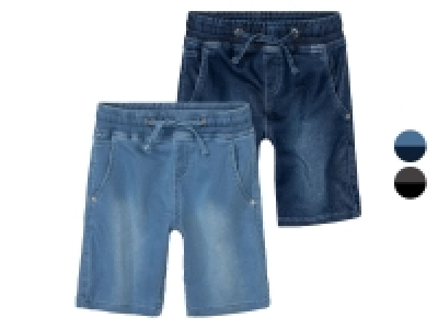 Lidl Pepperts!® pepperts!® Jungen Sweat-Denim-Bermudas, 2 Stück, mit Baumwolle