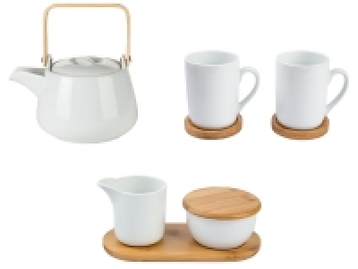 ERNESTO® Teekanne/ Tassen-Set / Milch- und Zucker-Set