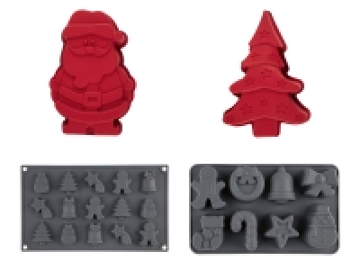 Lidl Ernesto® ERNESTO® Silikon-Backformen Weihnachten, hitzebeständig
