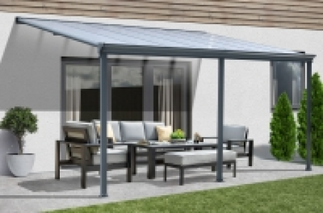 HOME DELUXE Terrassenüberdachung SOLIS - 312 x 303 x 226 / 278 cm Grau 744.99 €