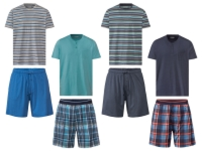 LIVERGY® Herren Pyjama mit Baumwolle