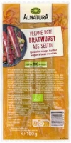 Vegane rote Bratwurst aus Seitan (ungek&uuml;hlt) 1.69&nbsp;&euro;