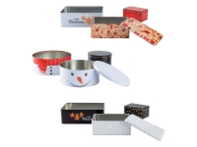 ERNESTO® Weißblech-Weihnachtsdosen-Sets, 3-teilig 4.99 €