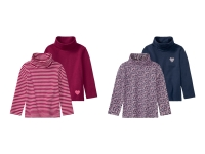 lupilu® Kleinkinder Mädchen Rollkragenshirts mit Baumwolle, 2er Set