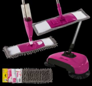 CLEVER CLEAN Bodenwischer, Ersatzbezüge und Besen