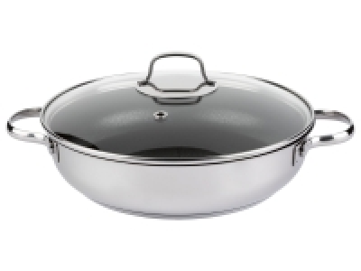 ERNESTO® Brat-/Servierpfanne Ø 28 cm, Edelstahl, mit Glasdeckel 14.99 €