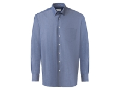 Nobel League Herren Businesshemd, Regular Fit, Struktur/blau