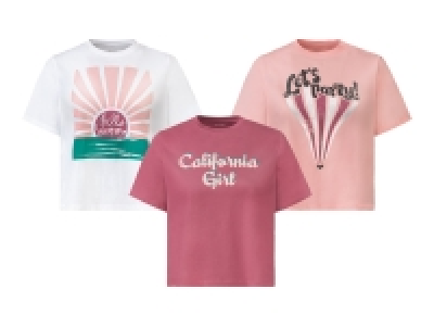 esmara® Damen T-Shirt, mit Rundhalsausschnitt