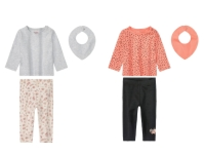 Lidl Lupilu® lupilu® Baby Mädchen Set, 3-teilig, mit hohem Baumwollanteil