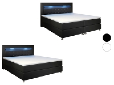 Juskys Boxspringbett »Montana« mit LED-Beleuchtung