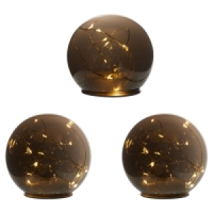 CASALUX LED-Glas-Lichtkugeln, 3er-Set