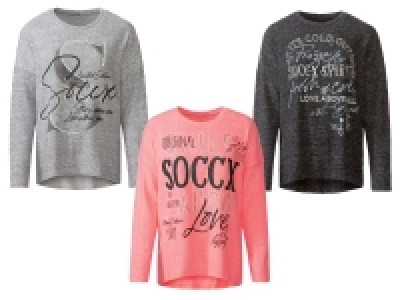 Soccx Damen Flauschpullover mit großem Glitterdruck 14.99 €