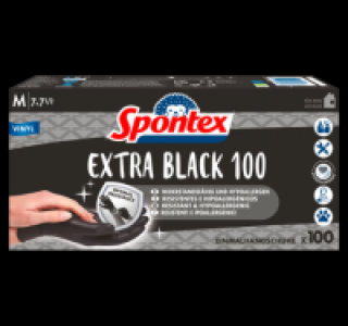 SPONTEX Einmalhandschuhe EXTRA BLACK