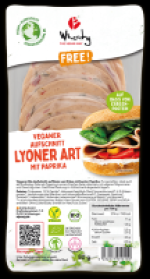 Ebl Naturkost  Wheaty Veganer Aufschnitt Lyoner Art mit Paprika