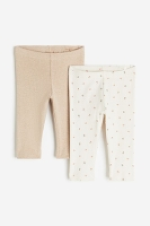 HM  2er-Pack Gerippte Leggings