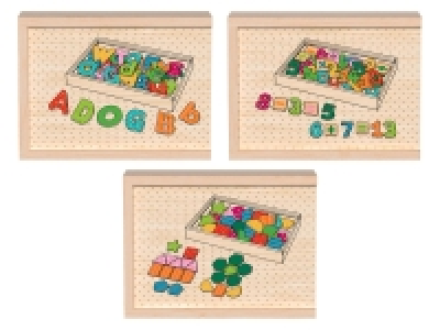 Playtive Holzmagnete Buchstaben / Zahlen / Formen, aus Echtholz