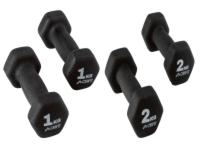 Lidl Crivit CRIVIT Kurzhantel-Set, 2 x 1 kg / 2 x 2 kg