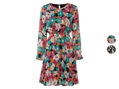 Lidl Esmara® esmara® Damen Chiffon-Kleid mit transparenten Ärmeln