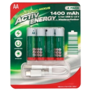 Aldi Süd  ACTIV ENERGY USB-C-Li-Ion-Akku 1,5 V