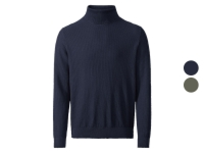 LIVERGY® Herren Rollkragenpullover aus reiner Baumwolle