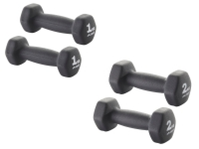 CRIVIT Kurzhantel-Set, 2x 1/ 2 kg, mit PVC Ummantelung