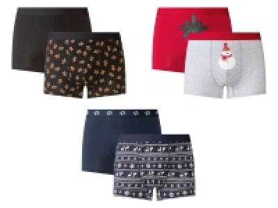 LIVERGY® Herren Boxer, 2 Stück, mit weihnachtlichen Motiven