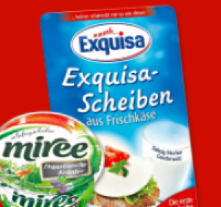 MIRÉE Frischkäsezubereitung oder EXQUISA Scheiben aus Frischkäse