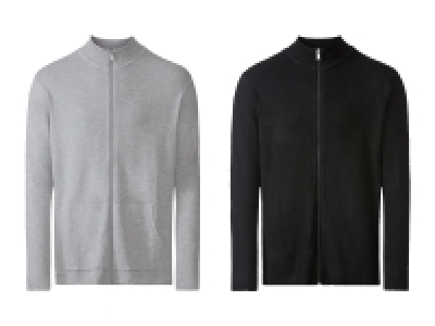 LIVERGY® Herren Strickjacke mit Stehkragen, körpernah geschnitten