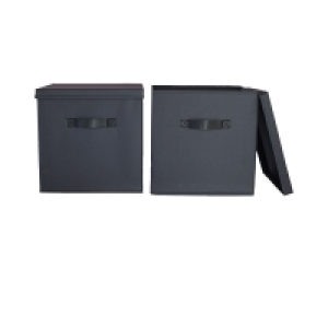 HOME CREATION Aufbewahrungsbox mit Deckel, 2er-Packung