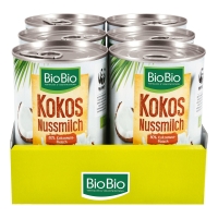Netto  BioBio Kokosnussmilch 400 ml, 6er Pack