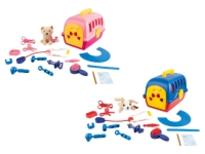 Playtive Tierarzt-Spielset, mit Transportbox und Plüschtier
