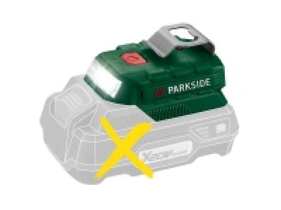 PARKSIDE® 20 V Akku-Adapter »PAA 20-Li B2«, mit LED-Leuchte, ohne Akku