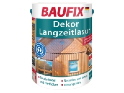 Lidl Baufix BAUFIX Dekor-Langzeitlasur, seidenglänzend, 5 Liter Holzlasur