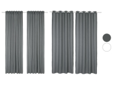 LIVARNO home Vorhangschal-Set, 135 x 254 cm, 2-teilig