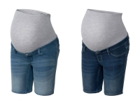 Lidl Esmara® esmara® Damen Umstands-Jeansshort mit elastischem Bauchband
