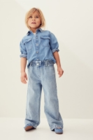 HM  Wide Leg Paper Bag Jeans