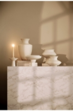 HM  Niedrige Vase aus Steingut
