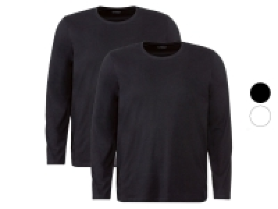 Lidl Livergy® LIVERGY® Herren Langarmshirts, 2 Stück, aus reiner Baumwolle