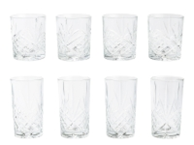 Lidl Ernesto® ERNESTO® Whiskeygläser / Longdrinkgläser, Schliffdesign, 4 Stück