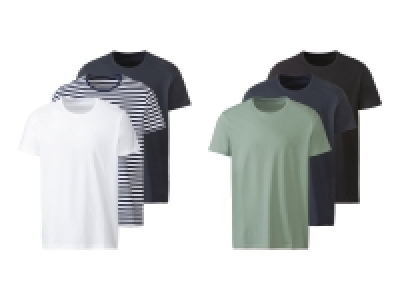 LIVERGY® Herren T-Shirts, 3 Stück, aus reiner Baumwolle